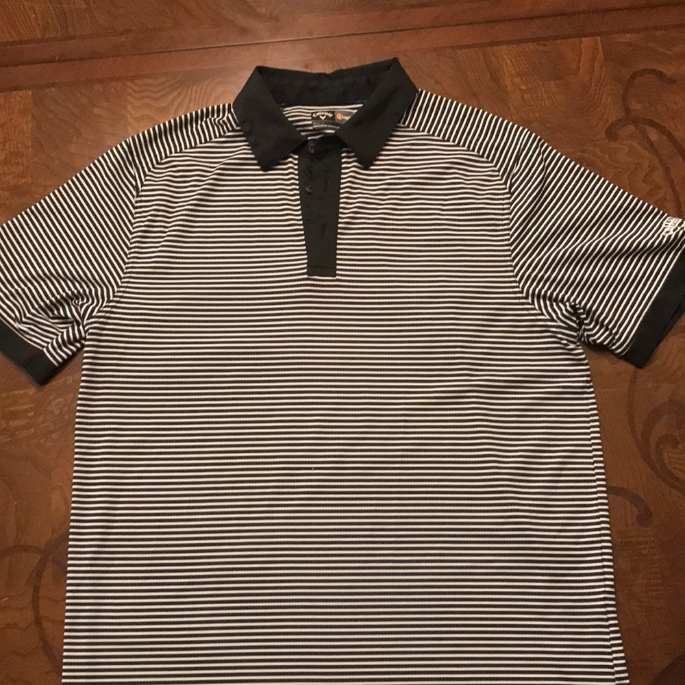 Callaway ventilated striped polo shirt